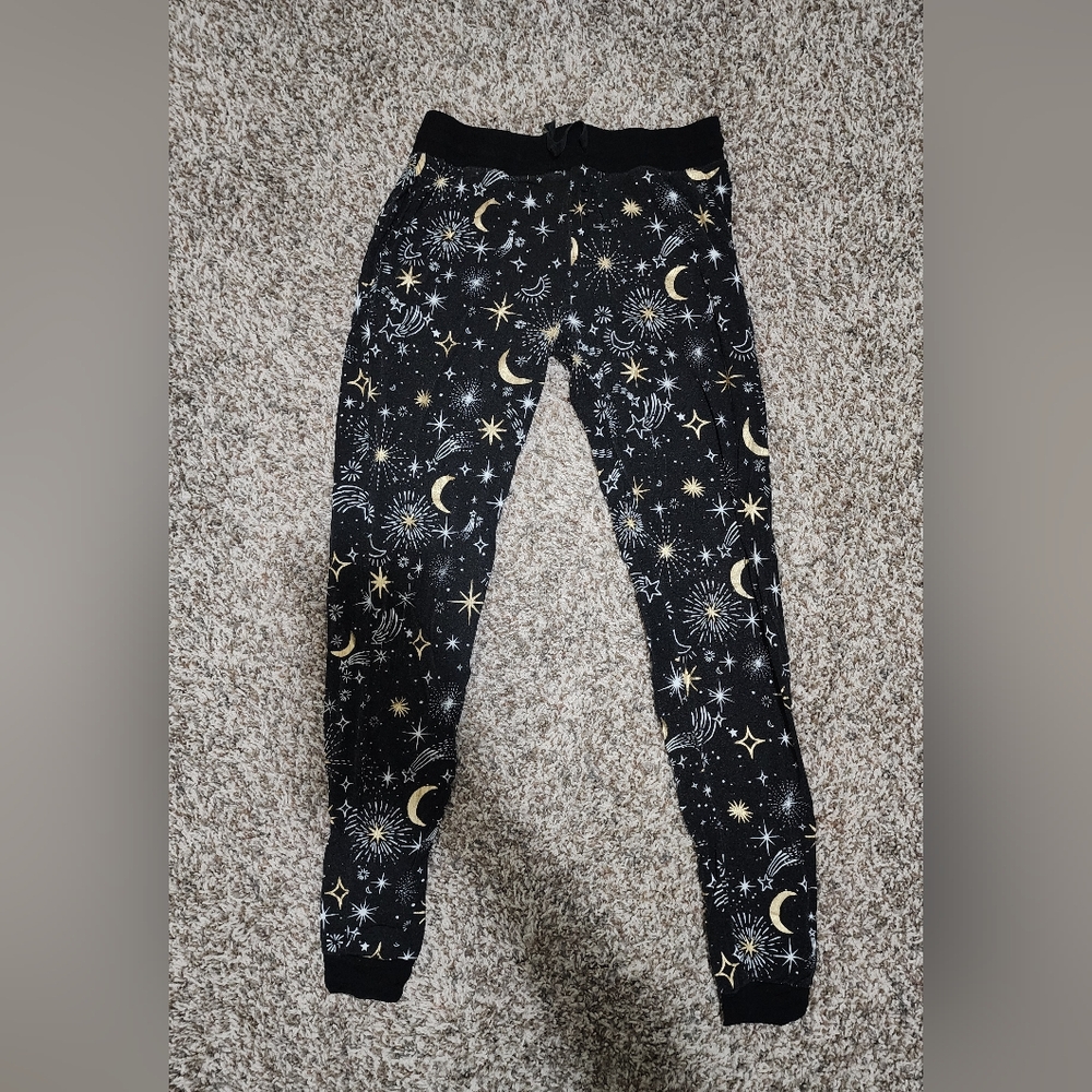 Little Sleepies Black Star and Moon Print Pajama Pants Size XS